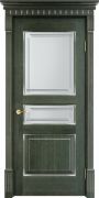 Межкомнатная дверь Белорусская ПМЦ ОЛ5 ДО (Зеленый+патина "серебро")