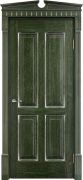 Межкомнатная дверь Белорусская ПМЦ Д15 ДГ (Дуб зеленый+патина "серебро")