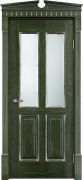 Межкомнатная дверь Белорусская ПМЦ Д15 ДО (Дуб зеленый+патина "серебро")