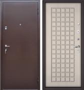Входная металлическая дверь Бульдорс ECONOM (Букле шоколад/Ларче бьянко Е-112)