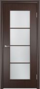 Межкомнатная дверь ламинированная С-8 со стеклом (Венге)