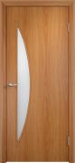Межкомнатная дверь ламинированная С-6 со стеклом (Миланский орех)