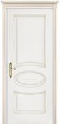 Межкомнатная дверь Шейл Дорс Ария В2 ДГ (Эмаль белая+патина бежевая)