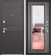 Входная металлическая дверь Бульдорс STANDART-90 (Черный шелк D-4/панель 16мм+зеркало)