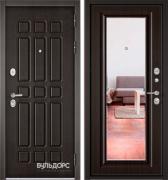 Входная металлическая дверь Бульдорс STANDART-90 (Дуб шоколад 9S-111/панель 16мм+зеркало)